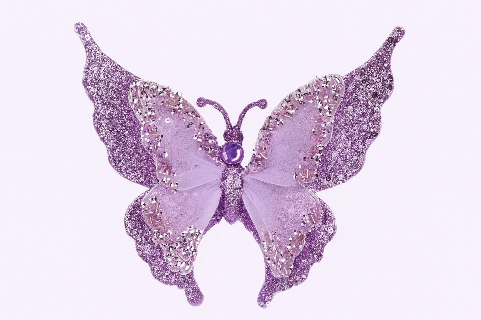 Royal Velvet-Finish Glitter Butterfly